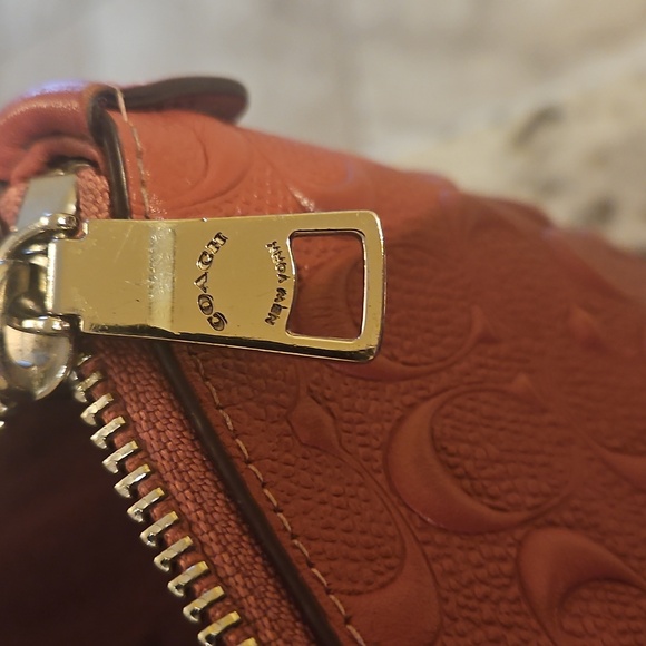 Coach 2018 Pink Embossed Tote with Chain Straps - Picture 13 of 16